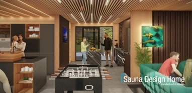 sauna domček srelax miestnosťou